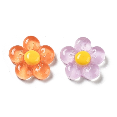 Translucent Resin Cabochons RESI-H155-01-1