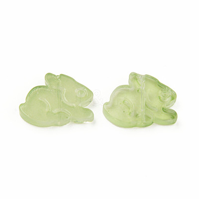 Two Tone Transparent Spray Painted Glass Beads GLAA-Q092-03-C10-1