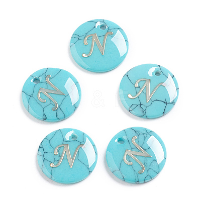 Synthetic Turquoise Charms G-L561-001N-1