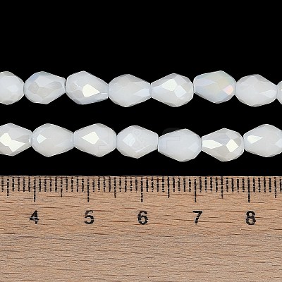 Opaque Solid Color Electroplate Glass Beads Strands EGLA-N013-P10mm-B02-1