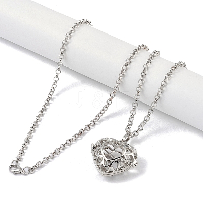 Brass Rhinestone Pendant Necklaces NJEW-G089-16G-P-1