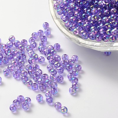 Eco-Friendly Transparent Acrylic Beads X-PL734-13-1