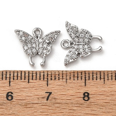 Brass Micro Pave Cubic Zirconia Pendants ZIRC-L105-13P-1
