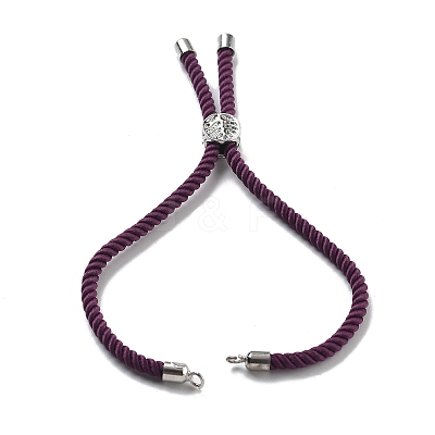 Twisted Nylon Cord Silder Bracelets DIY-B066-03P-26-1