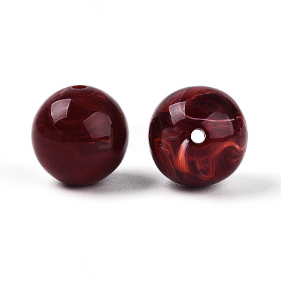 Round Acrylic Imitation Gemstone Beads X-OACR-R029-16mm-05A-1