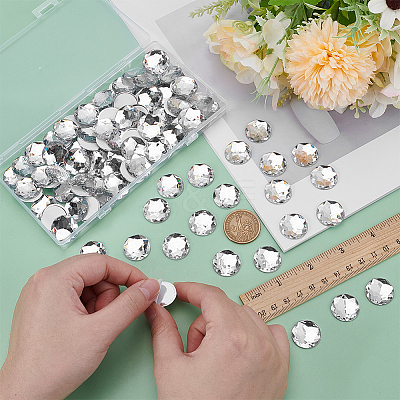 100Pcs Self-Adhesive Acrylic Rhinestone Stickers DIY-FG0007-45-1