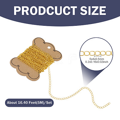 5M Brass Curb Chains CHC-TADJ0001-03G-1