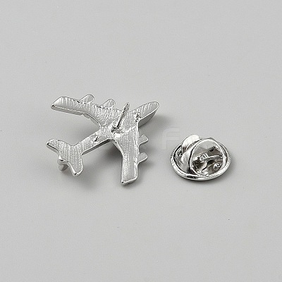 Airplane Alloy Lapel Pin Backs for Backpack Clothes JEWB-WH0044-02A-P-1
