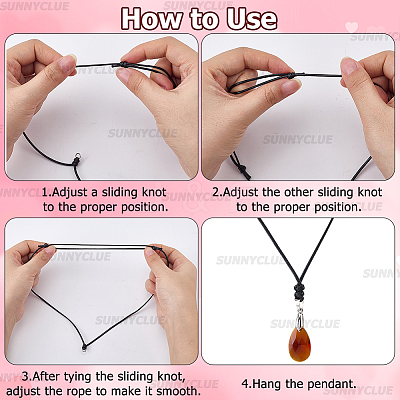 30Pcs 3 Styles Adjustable Waxed Polyester Cord Necklaces Making AJEW-SC0004-31-1