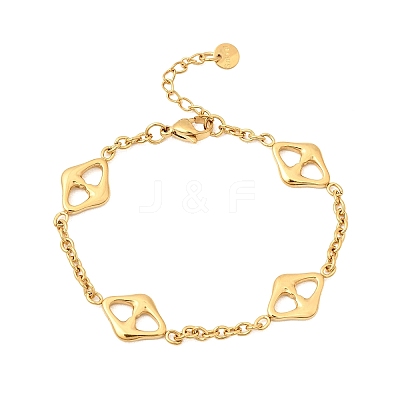 304 Stainless Steel Link Bracelets for Women BJEW-G784-01G-01-1