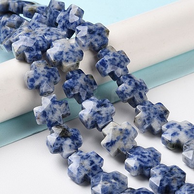 Natural Blue Spot Jasper Beads Strands G-K357-C03-01-1