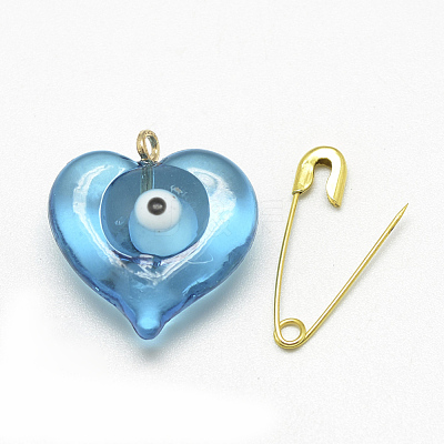 Handmade Lampwork Brooches X-LAMP-R139-09-1
