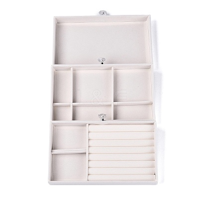3-Tier PET Plastic Jewelry Storage Drawer Boxes CON-N016-05A-1
