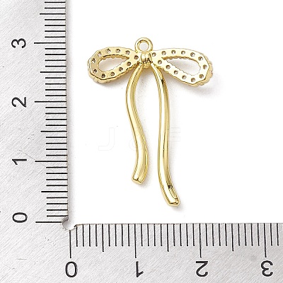 Rack Plating Brass Micro Pave Clear Cubic Zirconia Pendants LS-KK-H463-12G-1