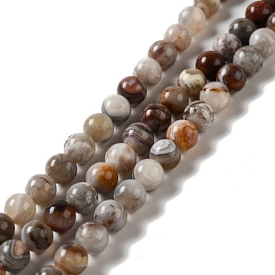Natural Mexican Lace Agate Beads Strands G-E578-02A-1