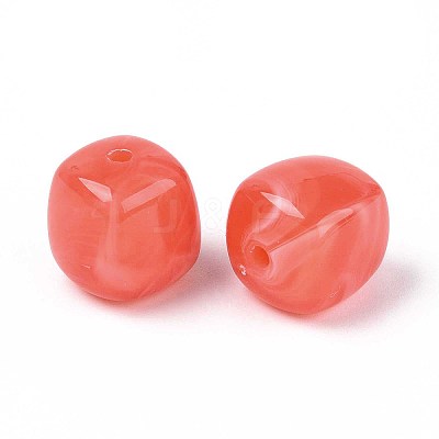 Opaque Acrylic Beads X-OACR-ZX006-33E-1