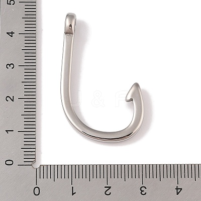 Non-Tarnish 304 Stainless Steel Hook Clasps STAS-C109-14B-P-1