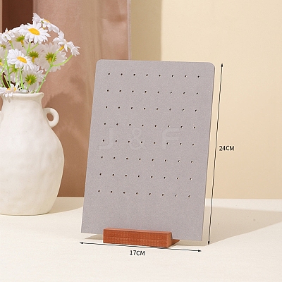 64-Hole Velvet Slant Back Jewelry Earring Storage Display Stands PW-WG4BC61-01-1