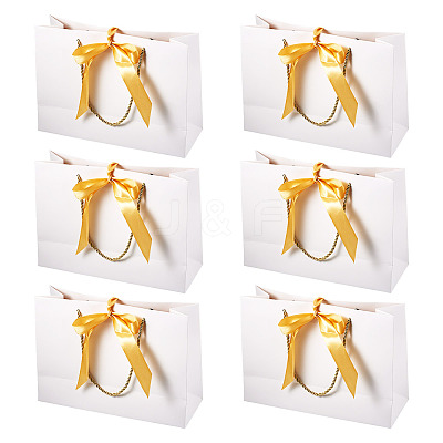 6Sets Rectangle Paper Gift Storage Bags with Handle CARB-TA0001-04A-1