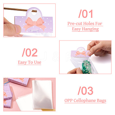 100Pcs Rectangle Polypropylene Cellophane Bags CDIS-TA0001-34G-1