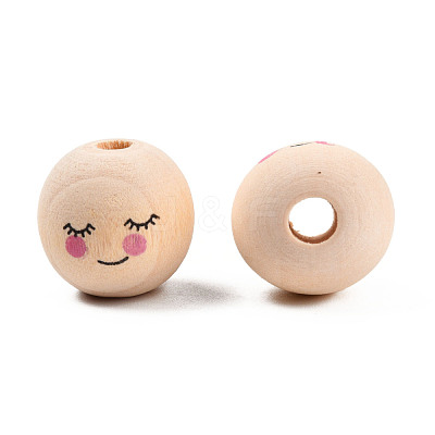 Maple Wood European Beads WOOD-S055-25-1