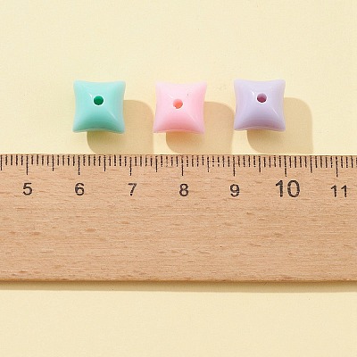 42Pcs Opaque Acrylic Beads SACR-FS0001-15-1