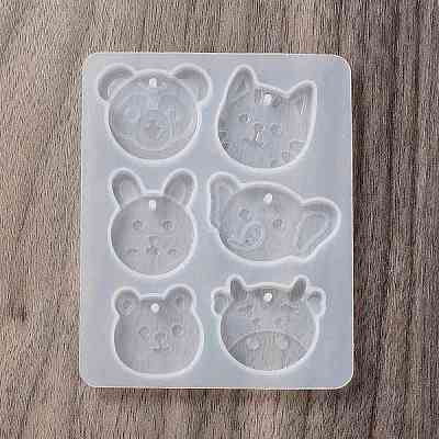 Rabbit/Dragon/Cat Pendant DIY Silhouette Silicone Mold DIY-K073-09B-1