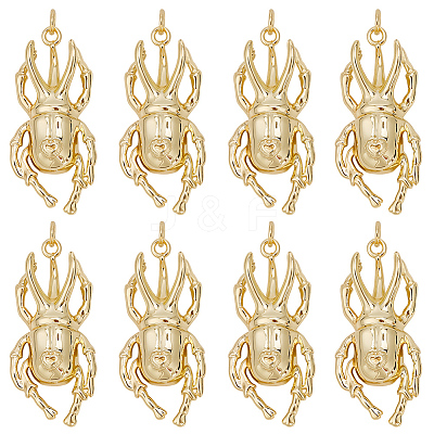10Pcs Brass Pendants KK-BBC0021-61-1