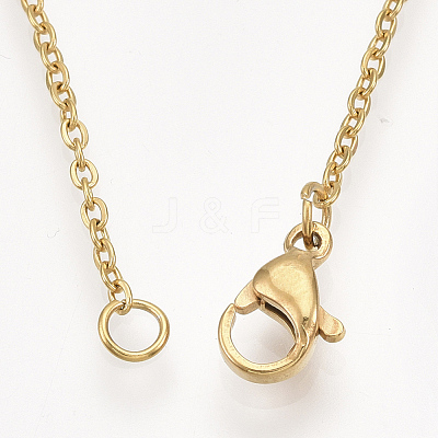 201 Stainless Steel Pendant Necklaces NJEW-T009-JN075-2-45-1
