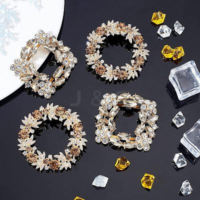4Pcs 2 Style Alloy Shoes Buckle Clips ALRI-FG0001-02-1