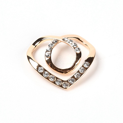Heart Alloy Buckles JEWB-WH0014-18KCG-1