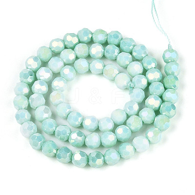 Anti-Tarnish Electroplate Glass Beads Strands X-EGLA-T021-6mm-15-11-1