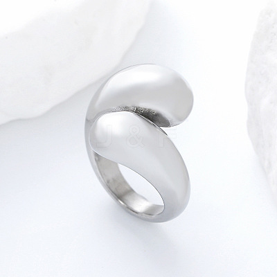 304 Stainless Steel Cuff Open Rings for Women AP0200-4-1
