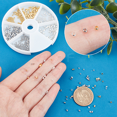 600Pcs 6 Style Brass Beads KK-PH0009-58-1