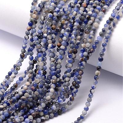 Natural Sodalite Bead Strands G-K146-47-3mm-1