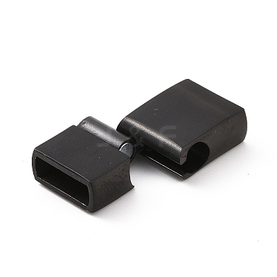 Ion Plating(IP) 304 Stainless Steel Rectangle Magnetic Clasps with Glue-in Ends STAS-E089-42B-A-1