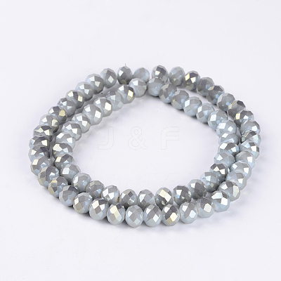 Electroplate Glass Beads Strands EGLA-A034-J8mm-Y02-1
