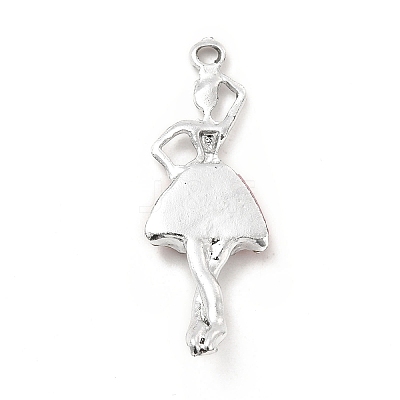 Rack Plating Alloy Enamel Pendants ENAM-M051-03P-C-1