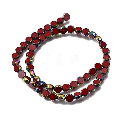 Electroplated Transparent Glass Beads Strands GL-CBA98F0-06A-04-1