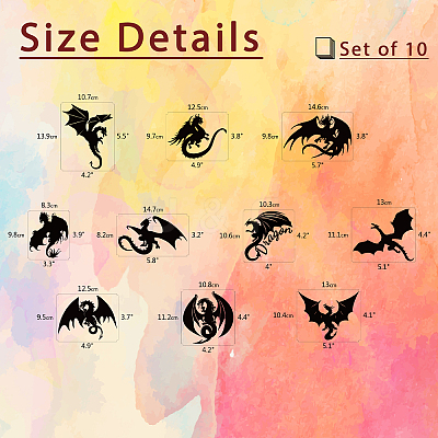 10 Style Silhouette Paper AJEW-WH0341-005-1