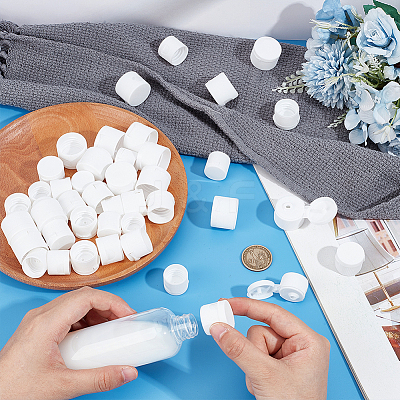 48Pcs 3 Styles Plastic Bottle Caps FIND-OC0003-67B-1