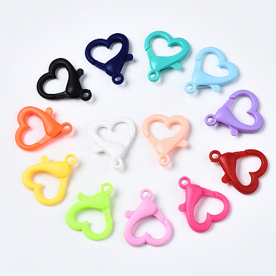Opaque Acrylic Lobster Claw Clasps SACR-T358-02-1