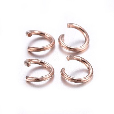304 Stainless Steel Open Jump Rings X-STAS-O107-06RG-G-1