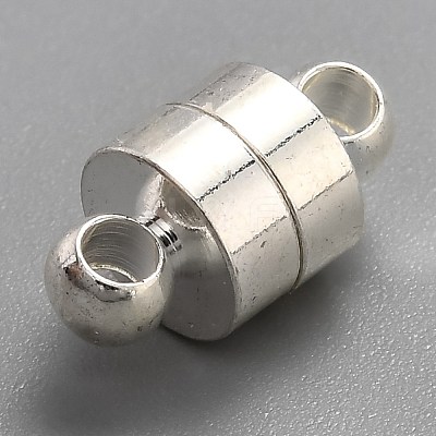 Brass Magnetic Clasps with Loops KK-O134-14S-1