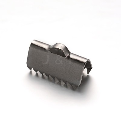Tarnish Resistant 304 Stainless Steel Ribbon Crimp Ends STAS-G130-11D-1