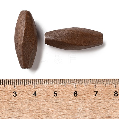 Spray Painted Wooden European Beads WOOD-A029-03-1