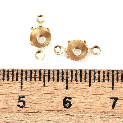 Brass Rhinestone Claw Connector Charms KK-P310-22A-G-1