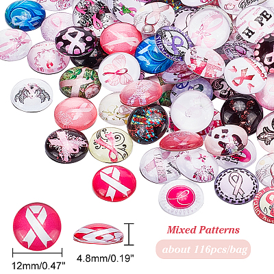 Glass Cabochons for DIY Projects GGLA-PH0001-38-1