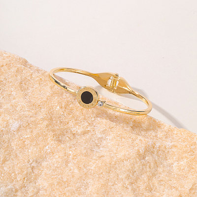 Roman Style Alloy Hinged Bangles for Women IG2140-1