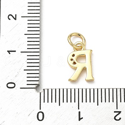 Brass Micro Pave Cubic Zirconia Charms KK-I382-03G-R-1